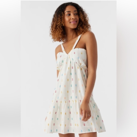 🔆O’Neill🔆 IMARA DRESS VACATION CUTE MINI WHITE - Picture 3 of 15
